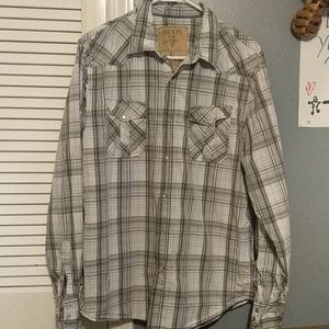Men's Guess long sleeve button down shirt